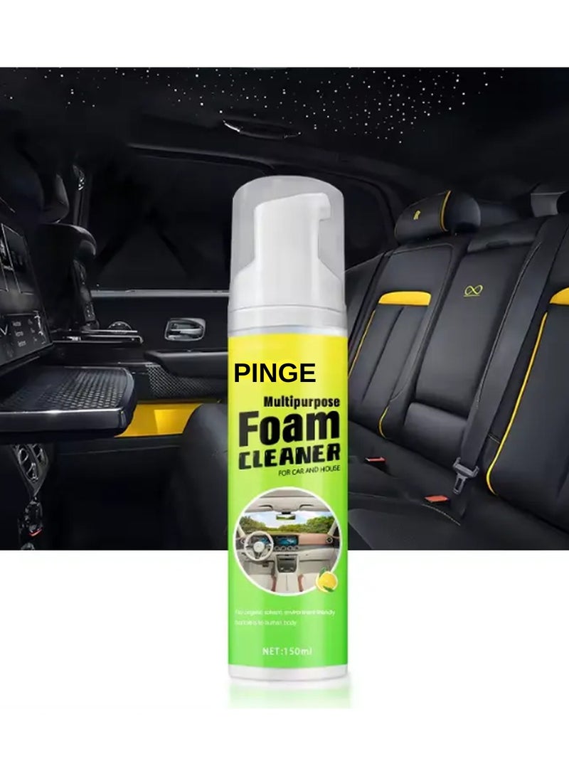 Generic Pinge Magic Foam Cleaner, Multipurpose Foam Cleaner Spray, Foam Cleaner for Car and House, All-Purpose Household Cleaners for Car and Kitchen Lemon Flavor 150ml (1PC)  - Image 2