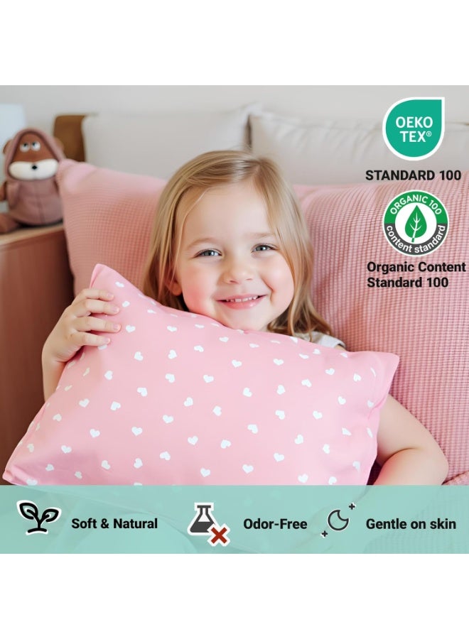ZPECC Toddler Pillow with Pillowcase - 13x18 Organic Cotton Hypoallergenic Kids Pillow, Baby Essentials for Travel Crib Daycare Stroller (Intended for Age 2 and up) Ocean - Image 4