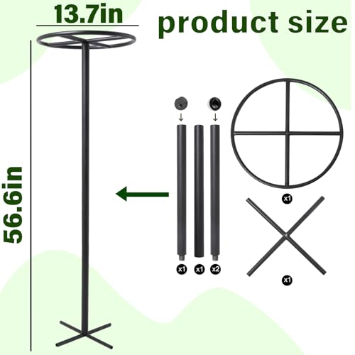 GOOOXIM 14"x14"x60" 1PCS Dragon Fruit Trellis - Durable Metal Vertical Support Frame for Climbing Plants, Easy Assembly with Instructions, for Dragon Fruit Enthusiasts - Image 2