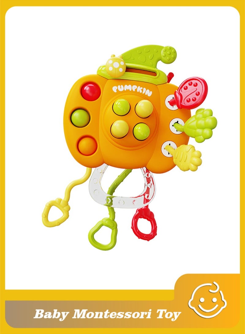 بامكين ألعاب مونتيسوري حسية للأطفال، مستلزمات السفر بالطائرة للرضع، لعبة عض على شكل خيط سيليكون، ألعاب ترفيهية للأطفال أثناء السفر، هدية المولود الأولى، للأعمار 18+ - Image 2