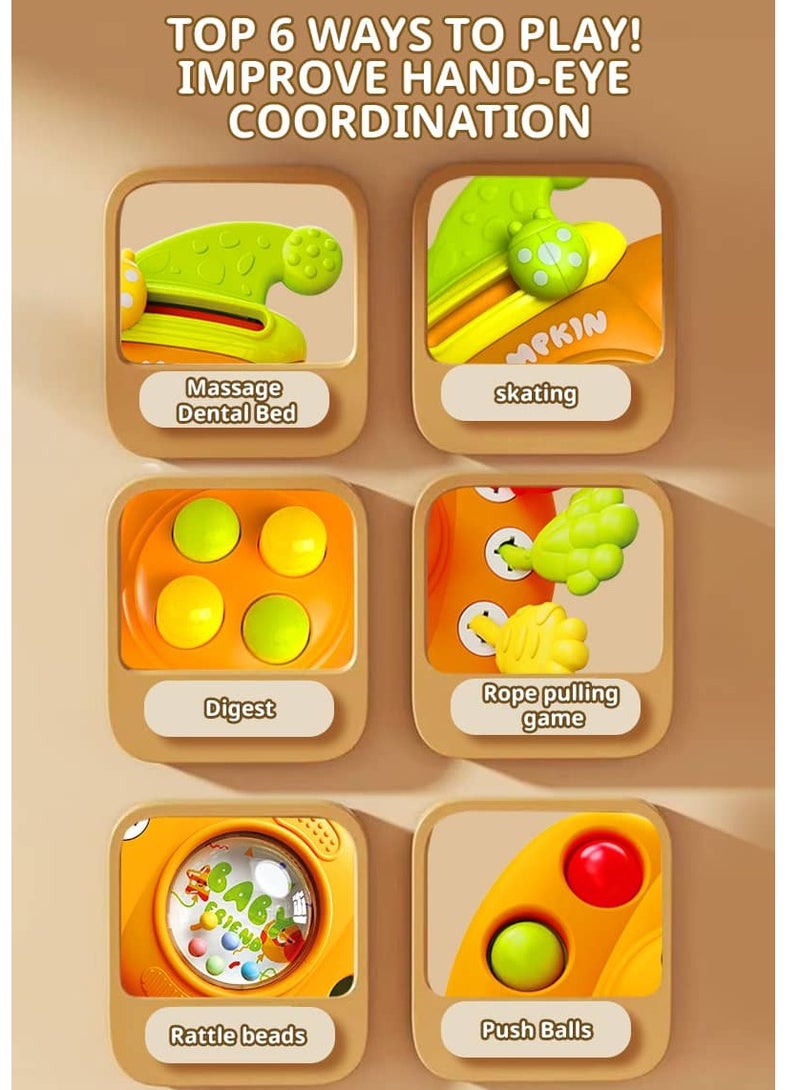 بامكين ألعاب مونتيسوري حسية للأطفال، مستلزمات السفر بالطائرة للرضع، لعبة عض على شكل خيط سيليكون، ألعاب ترفيهية للأطفال أثناء السفر، هدية المولود الأولى، للأعمار 18+ - Image 3