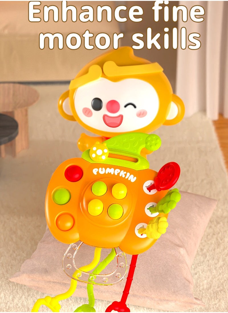 Aideli - Baby Montessori Sensory Toys for 6-12 Months, Baby Airplane Travel Essentials, Silicone Pull String Teething Toy, Baby Infant Fidget Travel Toys, First Newborn Birthday Gift for Babies - Image 1