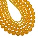 AD Beads Natural Gemstone Round Loose Beads 15 for Bracelet Necklace Earrings Jwelery Making Crafts DIY 8mm Yellow Jade - Image 2