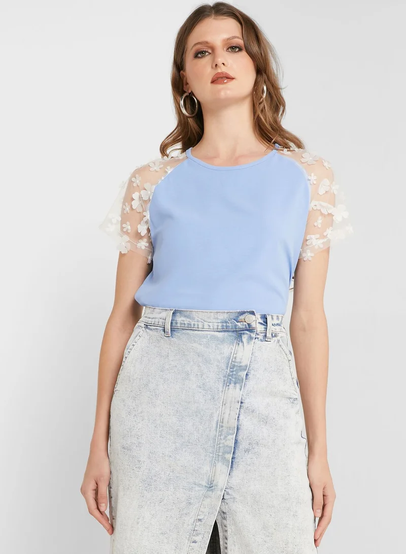 ELLA Mesh Sleeve Top