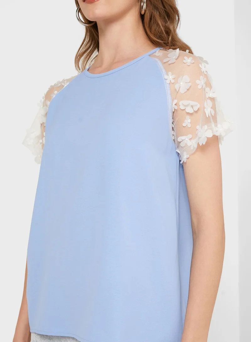 ELLA Mesh Sleeve Top