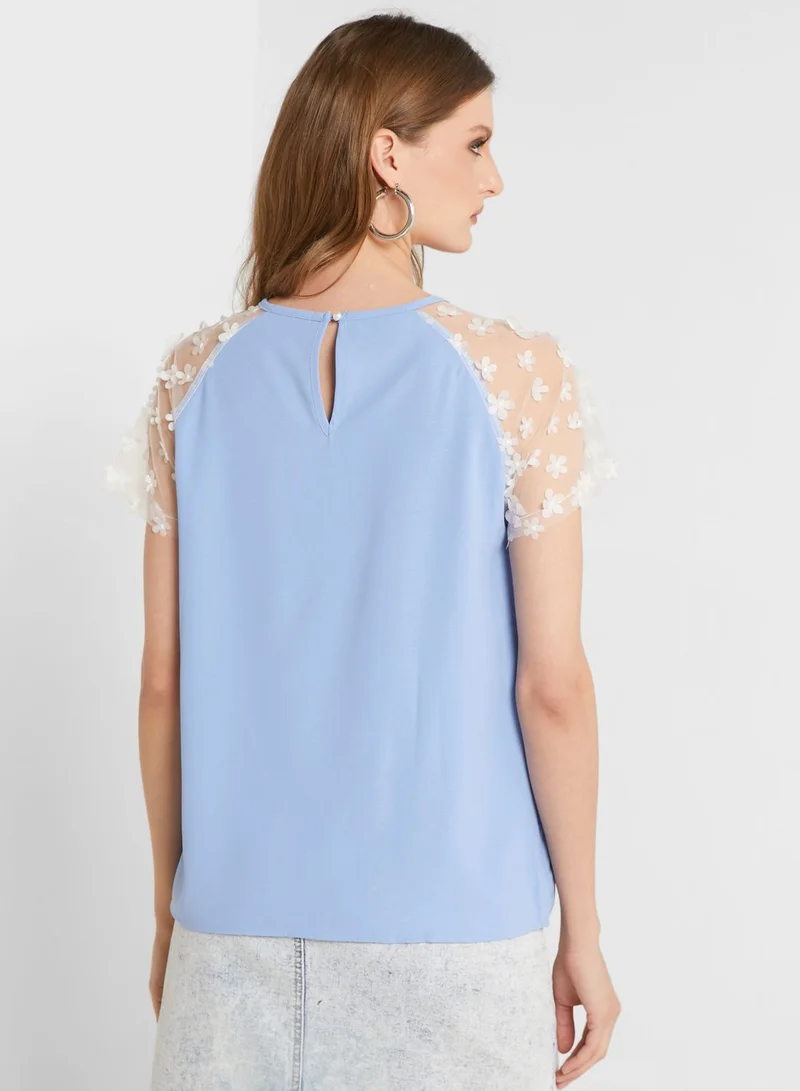 ELLA Mesh Sleeve Top