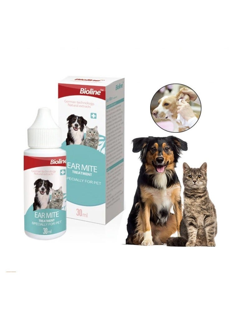 Bioline علاج عث الأذن للكلاب والقطط 2X30 مل - Image 2