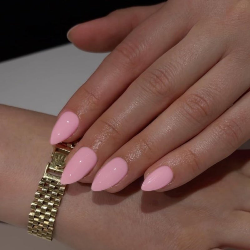 KQueenest Baby Pink Press on Nails Short Almond, 30 Pcs Spring Thick Fake Nails Short Acrylic Nails Press on Natural Fit Short Almond Nails Glue on Reusable Stick on Nails For Women - Image 2