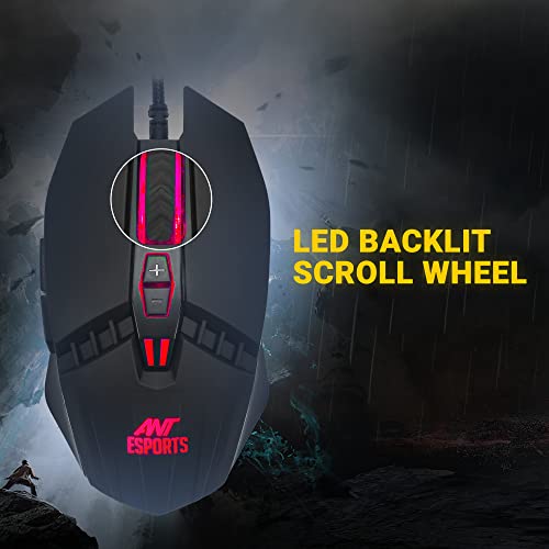 Ant Esports KM500 RGB Gaming Keyboard and Mouse Combo, 104 Keys Rainbow Backlit Keyboard, 7 Color RGB Mouse, 19 Anti-Ghosting Keys, Wired for PC, Laptop, PS4 & Xbox (Black) - Image 5