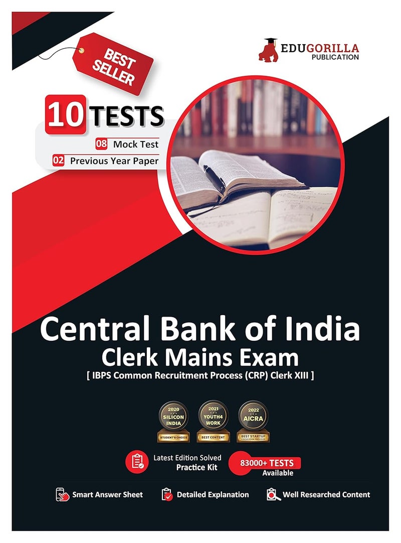 Central Bank of India Clerk Mains (IBPS CRP PO/MT XIII) Book 2024 (English Edition) - 8 Full Length Mock Tests and 2 Previous Year Papers with Free Access to Online Tests  - Image 1