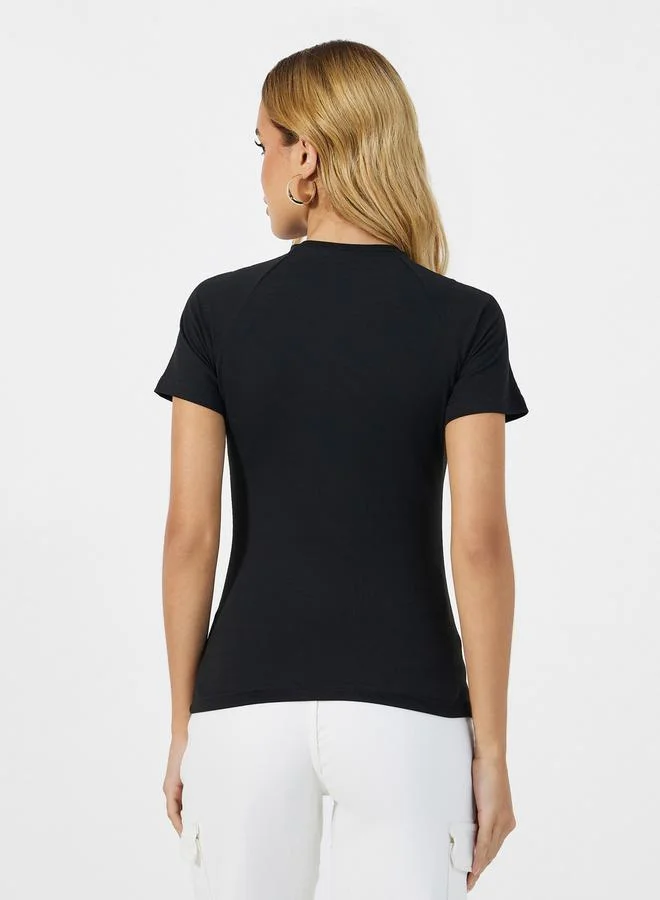 Styli Graphic Print Round Neck T-Shirt