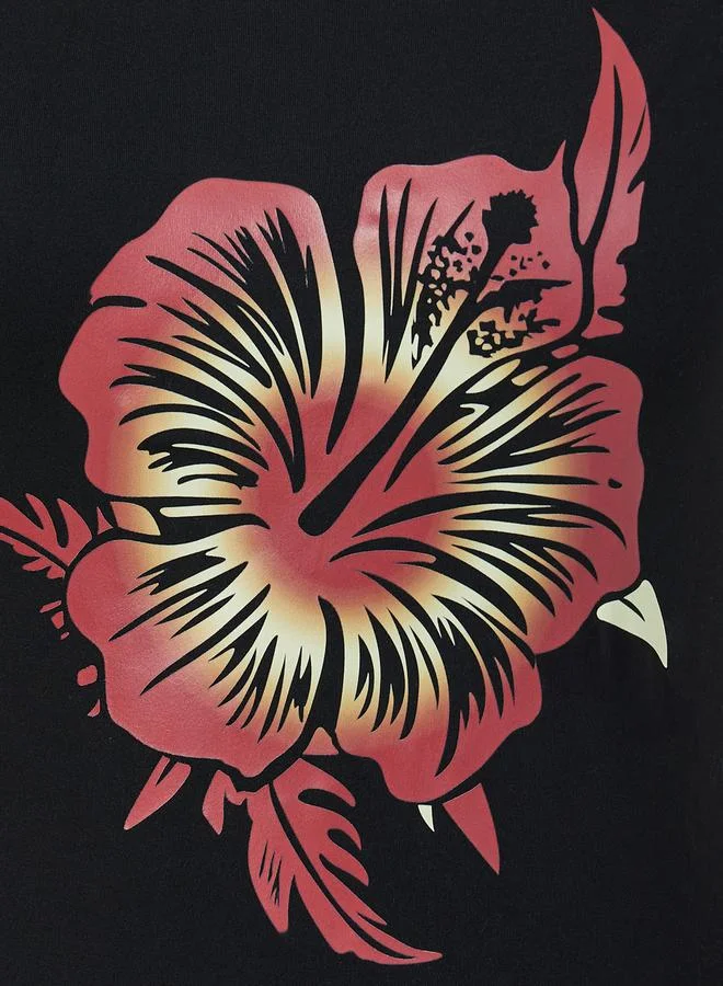 Styli Graphic Print Round Neck T-Shirt