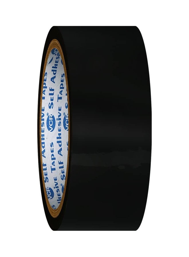 VCR Black Color Tape - 50 Meters in Length - 48mm / 2" Width - 01 Roll Per Pack - BOPP Self Adhesive Tape for Arts and Craft use, Box Packing, Office and Home use - Image 3