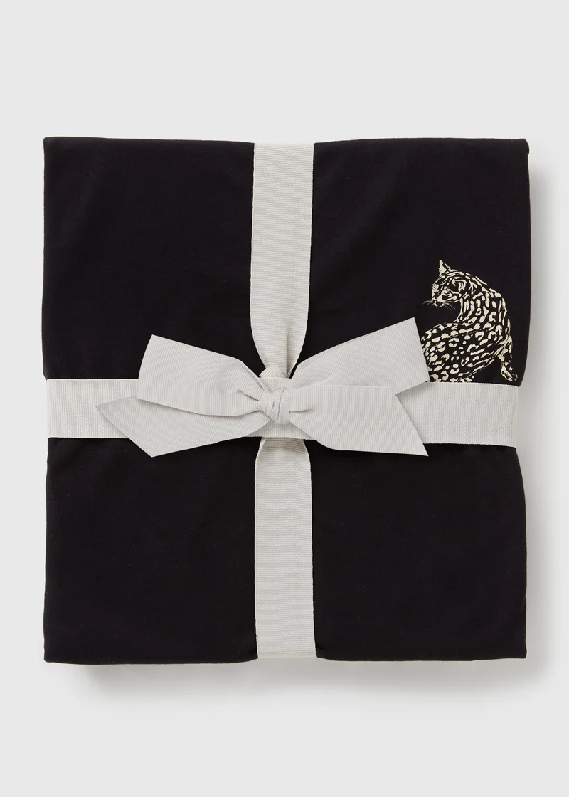 Matalan Black Animal Print Shorts & T-Shirt Pyjama Set