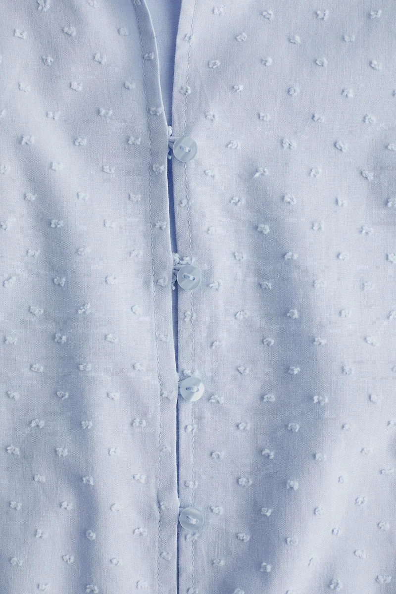 H&M Casual Solid Puff Sleeve Top