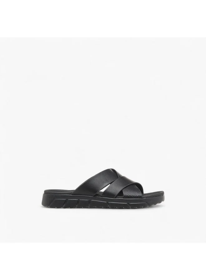 Le Confort Men Cross Strap Slip-On Sandals