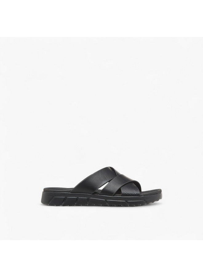 Le Confort Men Cross Strap Slip-On Sandals - Image 1
