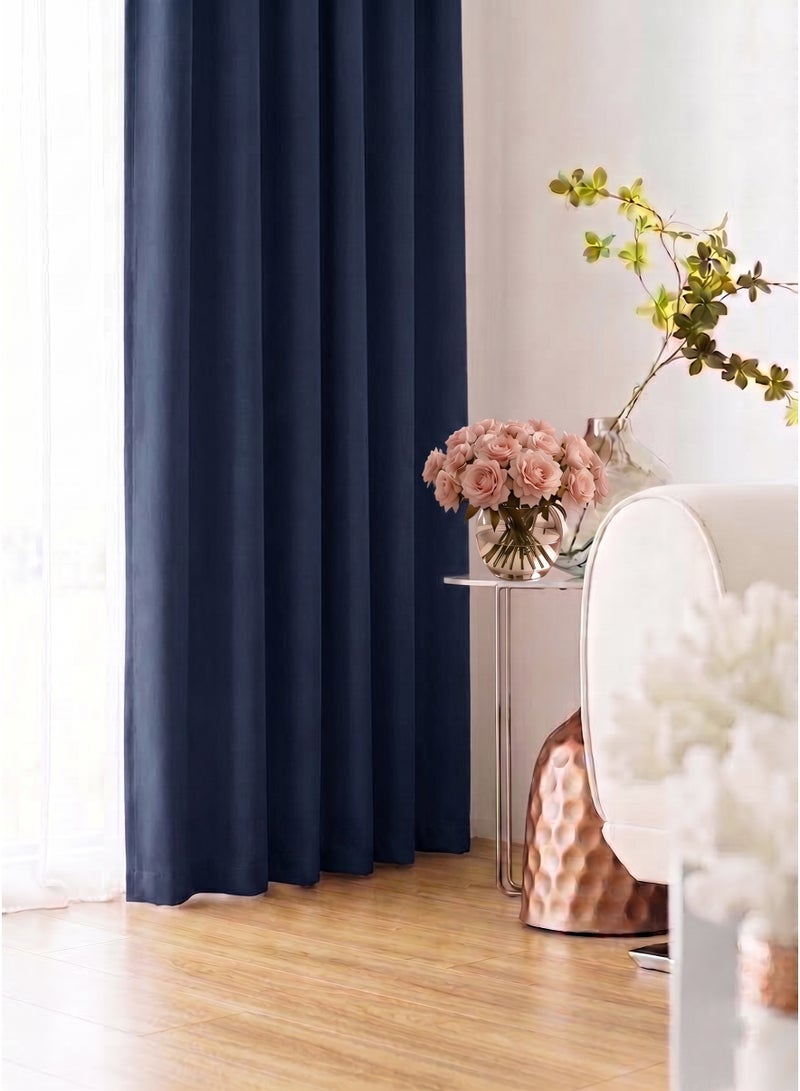 Amali Regal Dimout curtains with 16 Grommets in 2 panels Size (W132 x L 274cm) for living room Decor or bedroom window noise reduction and light blocking - Image 2