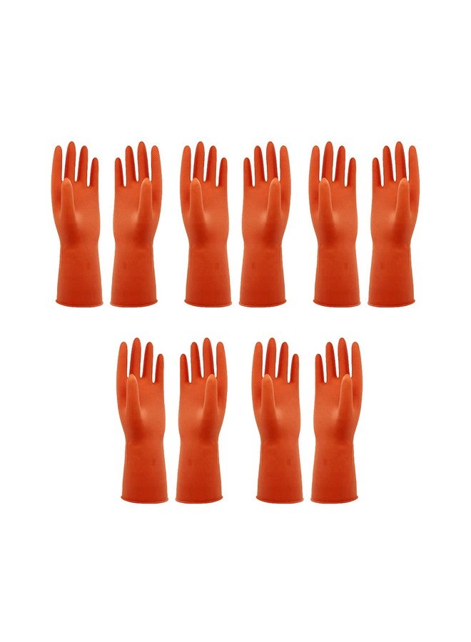 ROBUSTT Robustt Heavy Duty Rubber Hand gloves (5 Pairs) for Dishwashing, gardening, kitchen cleaning - Image 1