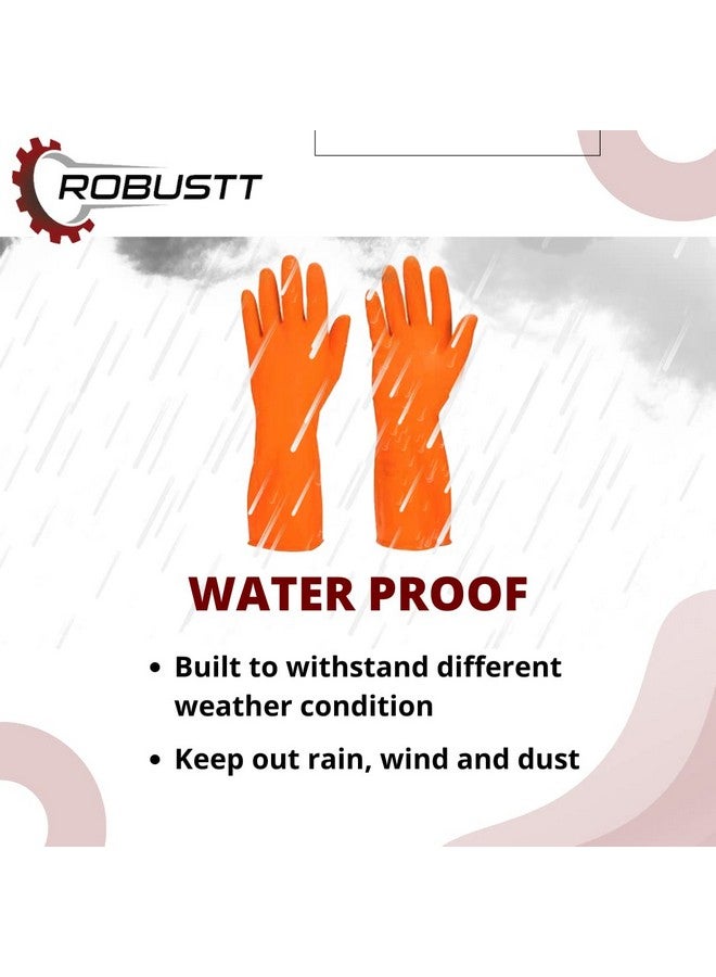 ROBUSTT Robustt Heavy Duty Rubber Hand gloves (5 Pairs) for Dishwashing, gardening, kitchen cleaning - Image 4