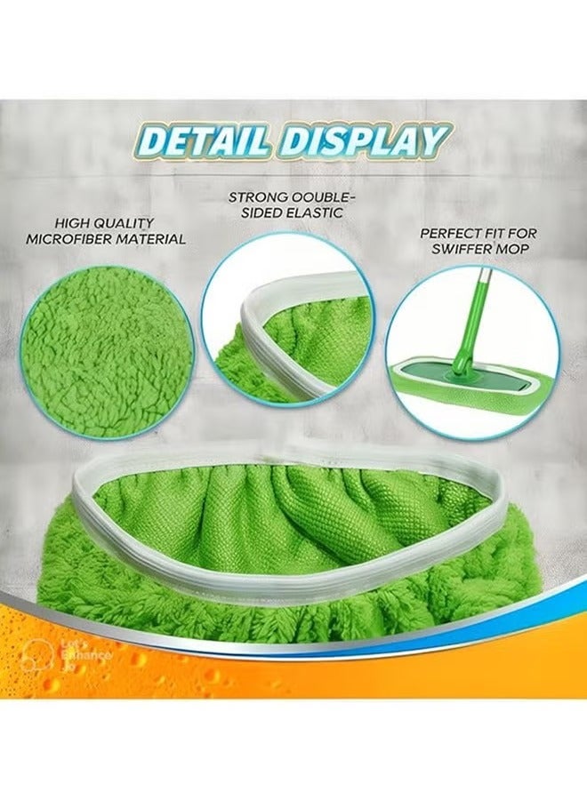 2 PCS Reusable Mop Pads, Flat Floor Mop Cloth, Washable And Durable Replacement Mop Cloth, Compatible with Pads for Wet & Dry Sweeping Cloths Mop Head Replacement for Household Cleaning(Mop Not Included) - Image 3