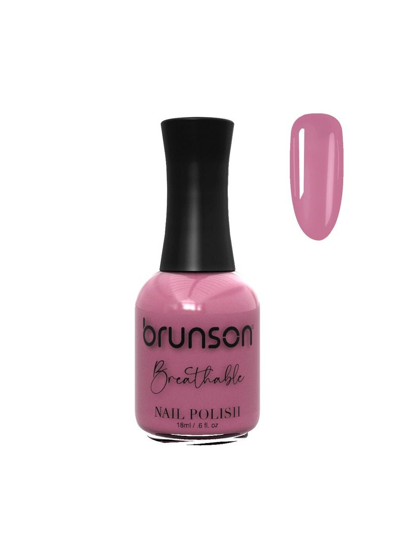 Brunson Breathable Nail Polish Halal Nail Lacquer Wudu friendly Quick Dry long lasting but easy peel off Glossy Shine Water Based Nail paint 18ml