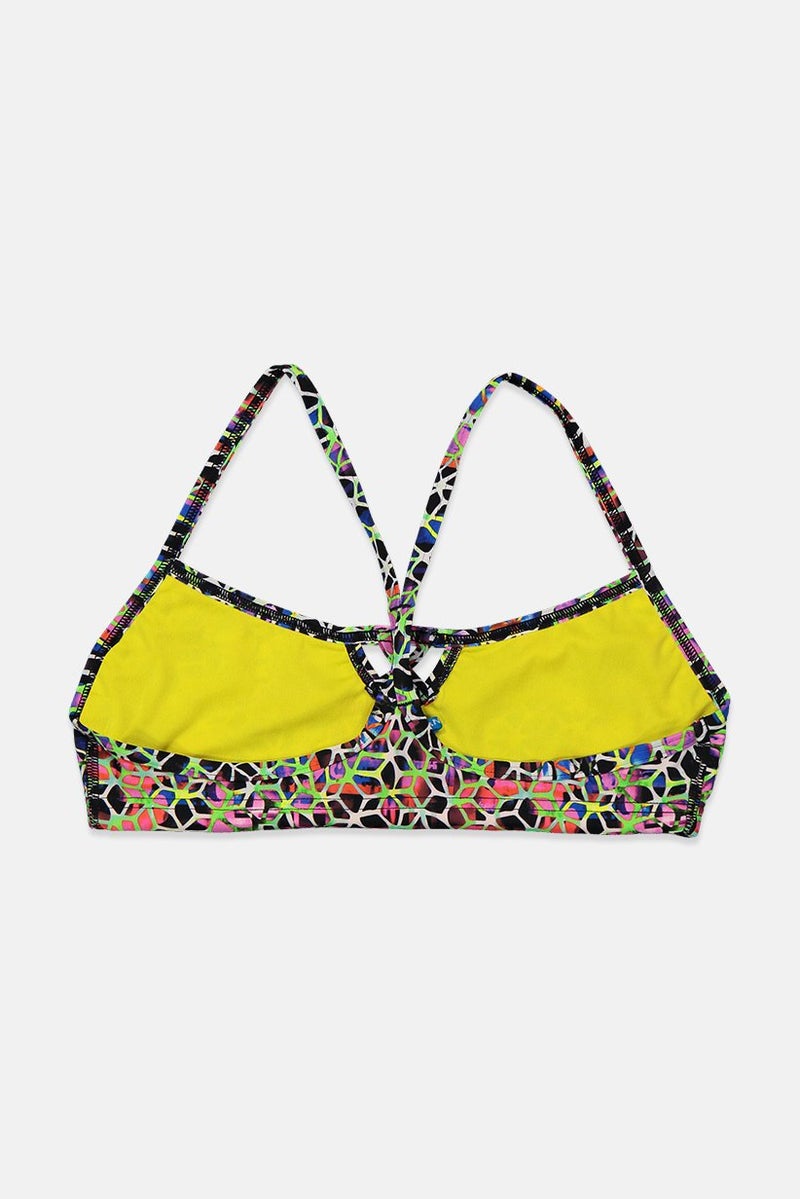 arena Women Allover Print Non Padded Bikini Bra, Black Combo - Image 2