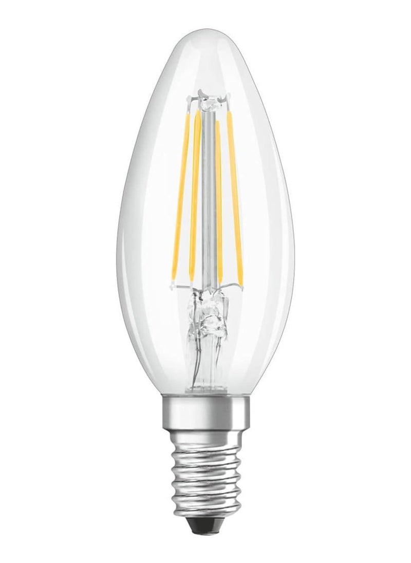 Osram Osram LED Bulb E14 Filament Warm White 2700K 4W Classic B 40 Clear Light Non Dimmable Pack Of 10  - Image 2