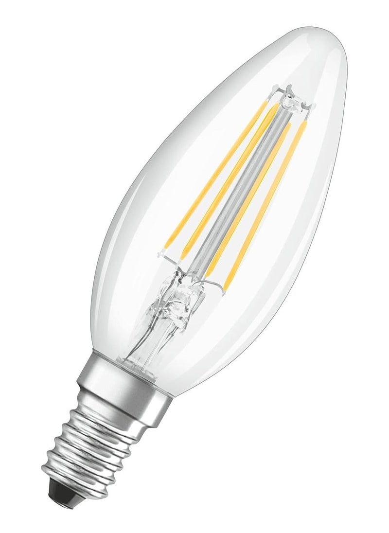 Osram Osram LED Bulb E14 Filament Warm White 2700K 4W Classic B 40 Clear Light Non Dimmable Pack Of 10  - Image 3