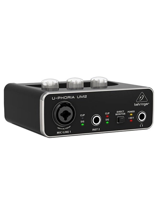Behringer Um2 Audiophile 2X2 Usb Audio Interface With Xenyx Mic Preamplifier. - Image 2