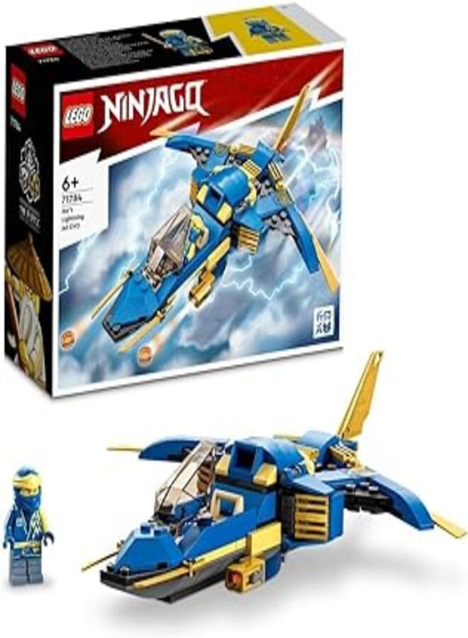 LEGO® NINJAGO® Jay’s Lightning Jet EVO 71784 Building Toy Set (146 Pieces)