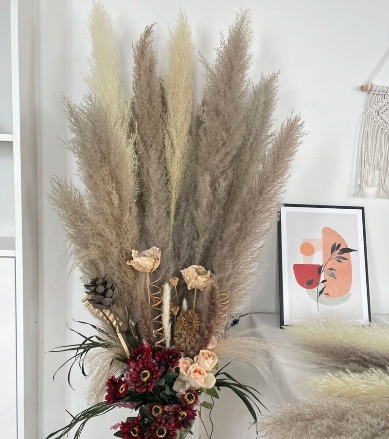 Generic Pink Reed Artificial Flowers Home Decor Primary Colors 