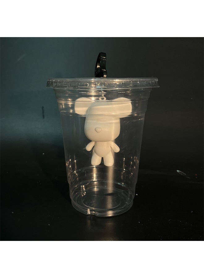 Fluid Bear Material Package Disposable Cup Tablecloth Handmade Diy Tool Kit Vinyl Toy Hand Painting Pen Wholesale-Color:23cm Fluid Bear Base  - Image 4