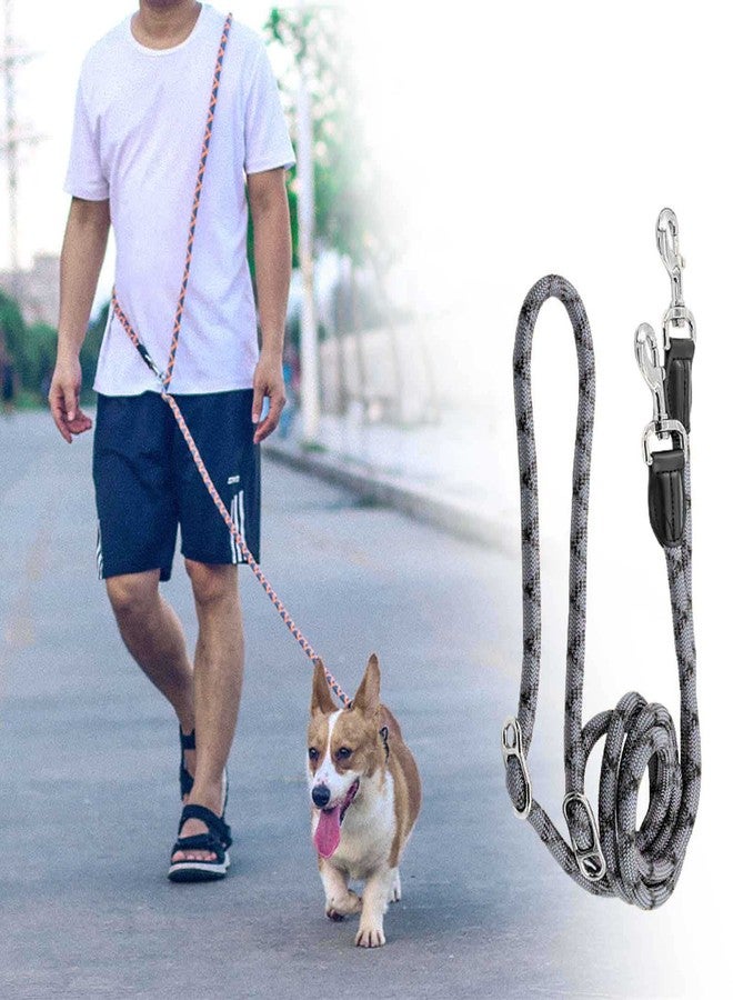 Gihunk Hands Free Dog Leash(8.5ft), 8 in 1 Multifunction Nylon Double Leash for Dogs,1.2cm Adjustable Waist with Reflective Stitching for Training -Grey - Image 2