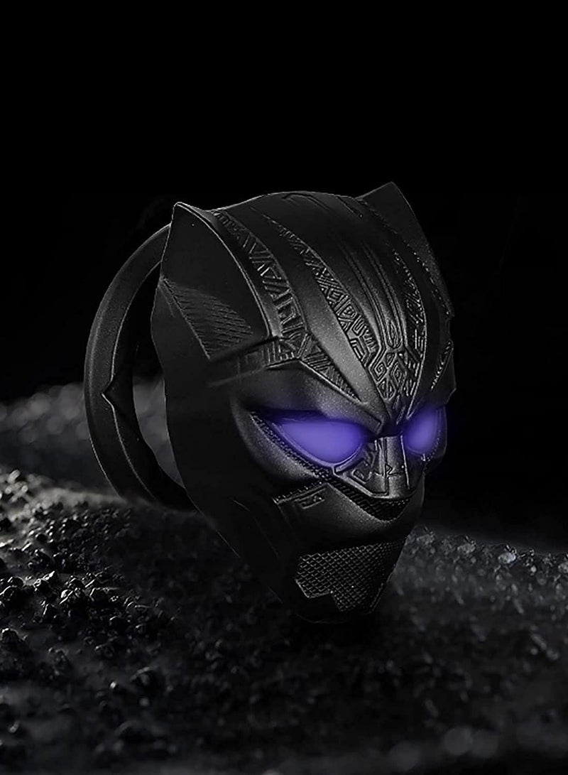 SYOSI Car Engine Start Cover of Black Panther Push, Start Stop bu tton Cover Replacement Push bu tton Car Engine Start Stop Trim Protector Key Ring Circle Cover 3D Car Interior Accessory Black1 - Image 2