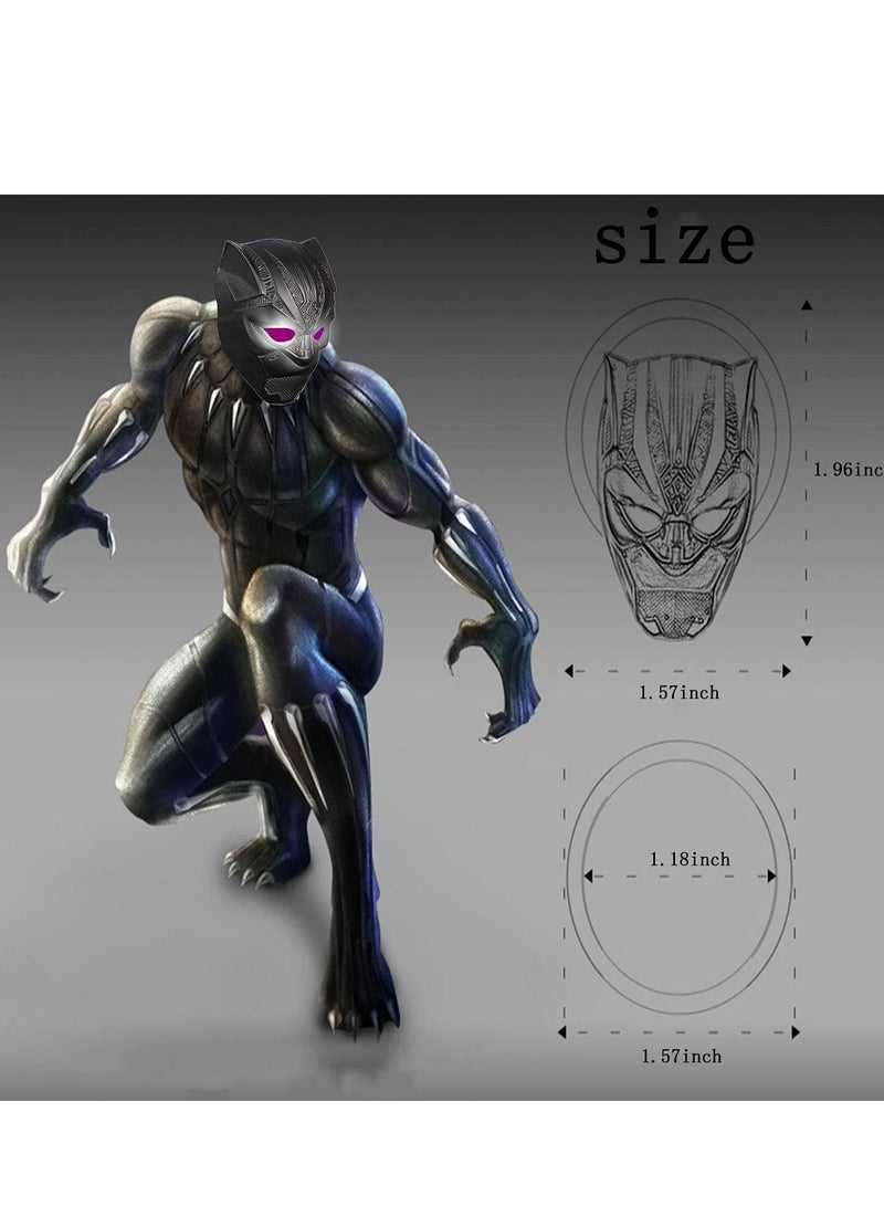 SYOSI Car Engine Start Cover of Black Panther Push, Start Stop bu tton Cover Replacement Push bu tton Car Engine Start Stop Trim Protector Key Ring Circle Cover 3D Car Interior Accessory Black1 - Image 5