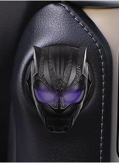 SYOSI Car Engine Start Cover of Black Panther Push, Start Stop bu tton Cover Replacement Push bu tton Car Engine Start Stop Trim Protector Key Ring Circle Cover 3D Car Interior Accessory Black1  - Image 3