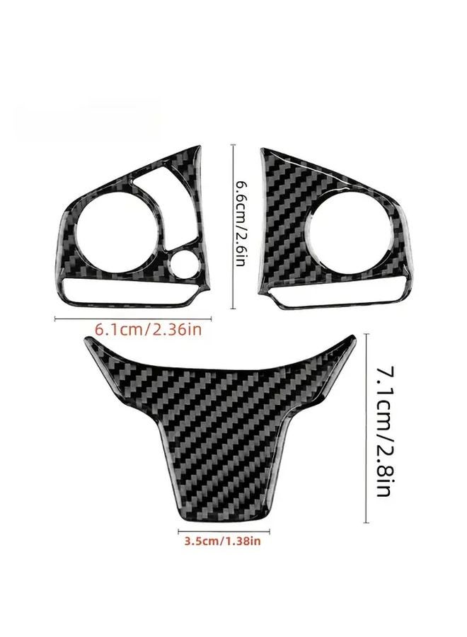 Carbon Fiber Steering Wheel Panel Trim Sticker Set Style E For Honda Civic 10th 2016 2021 - Image 2