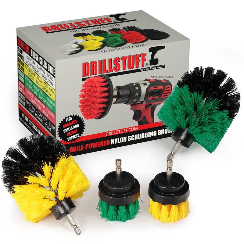 Drill Brush Power Scrubber Attachment for Power Drill Drill Brush Attachment Grout Cleaner Brush Set Power Scrubber Drill Brush Kit Cleaning Drill Brush Set Drill Scrub Brush for Drill