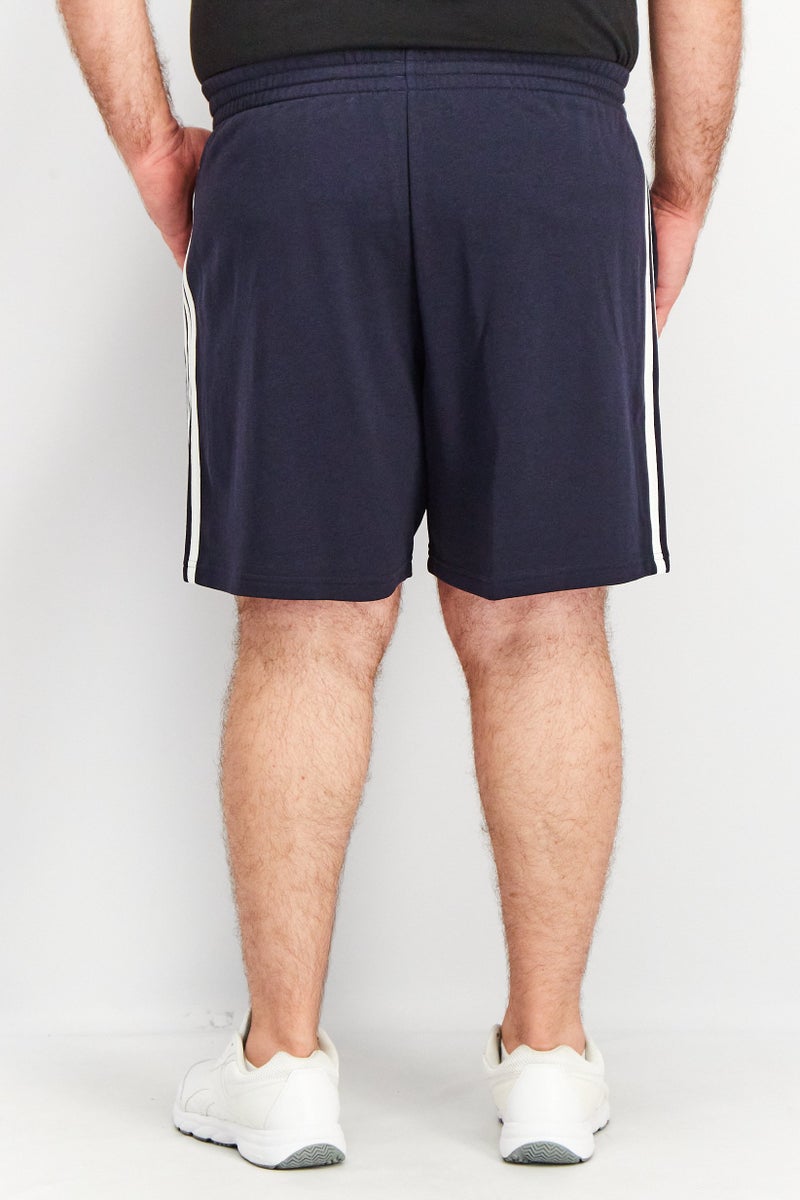 Adidas Men Sportswear Fit French Terry 3-Stripes Shorts, Navy/White - Image 3