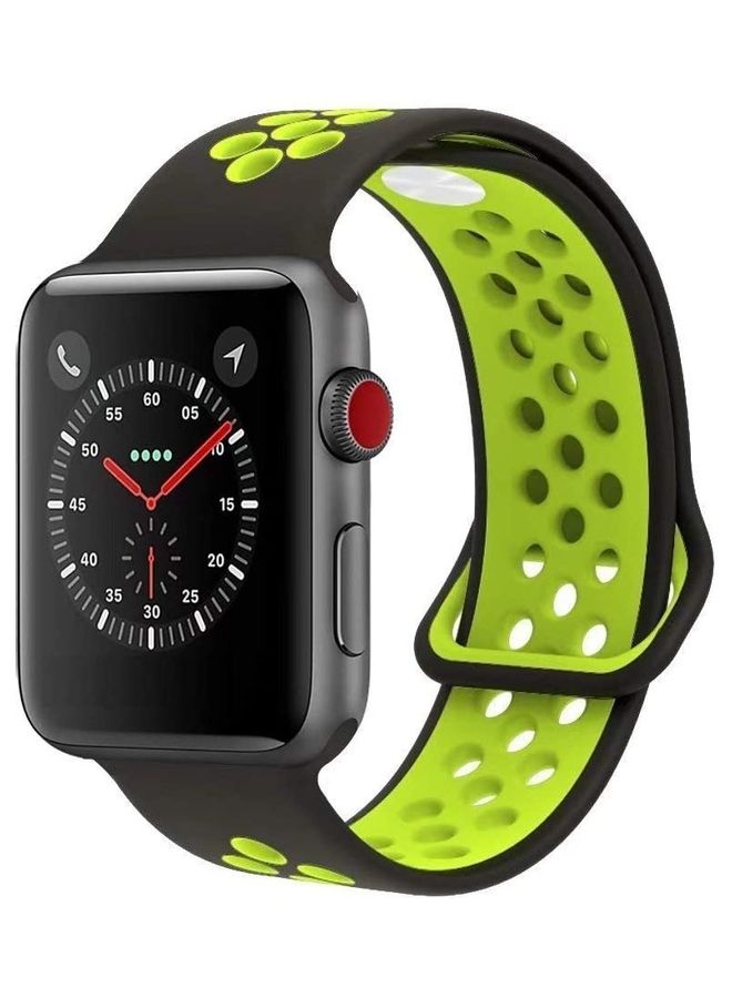 ICS Replacement Band For  Apple Watch Band 38/40 mm Black/Green - Image 1