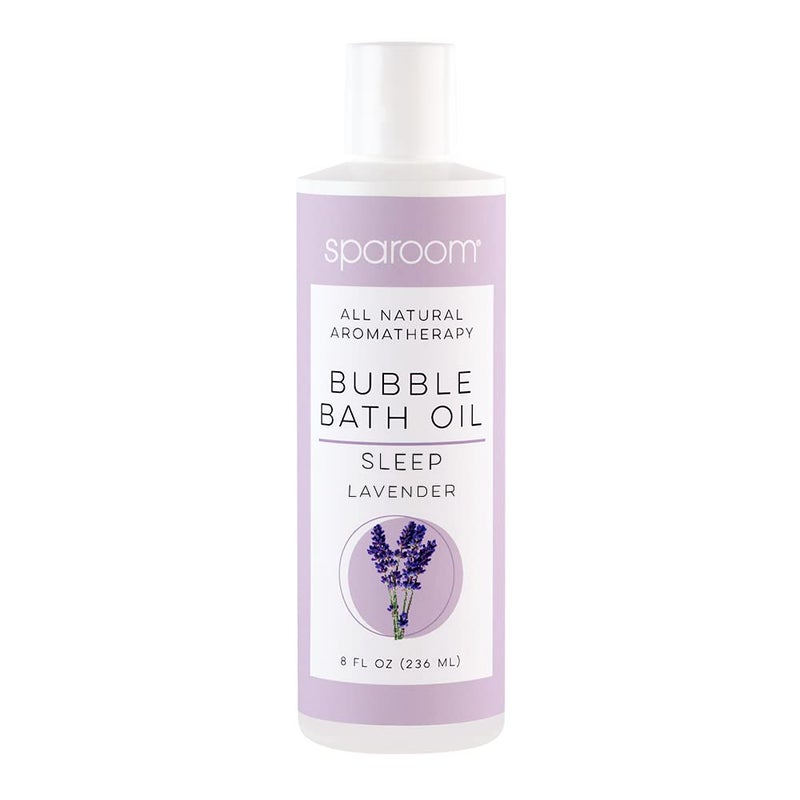 SpaRoom SpaRoom All Natural Hydrating and Nourishing Aromatherapy Foaming Bubble Bath Oil with Jojoba Oil Olive Oils and Aloe 8 oz SleepLavender