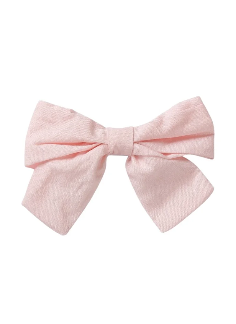 دىدانيالا Rana Ribbon Bow Clip Set For Babies and Girls -  White & Baby Pink