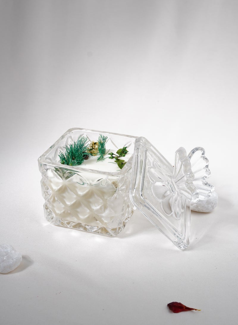 Betaoby Butterfly Decorative Glass Box Soy Wax Aroma Candle with Lid - Floral Scented Gift for Home Decor - Image 5