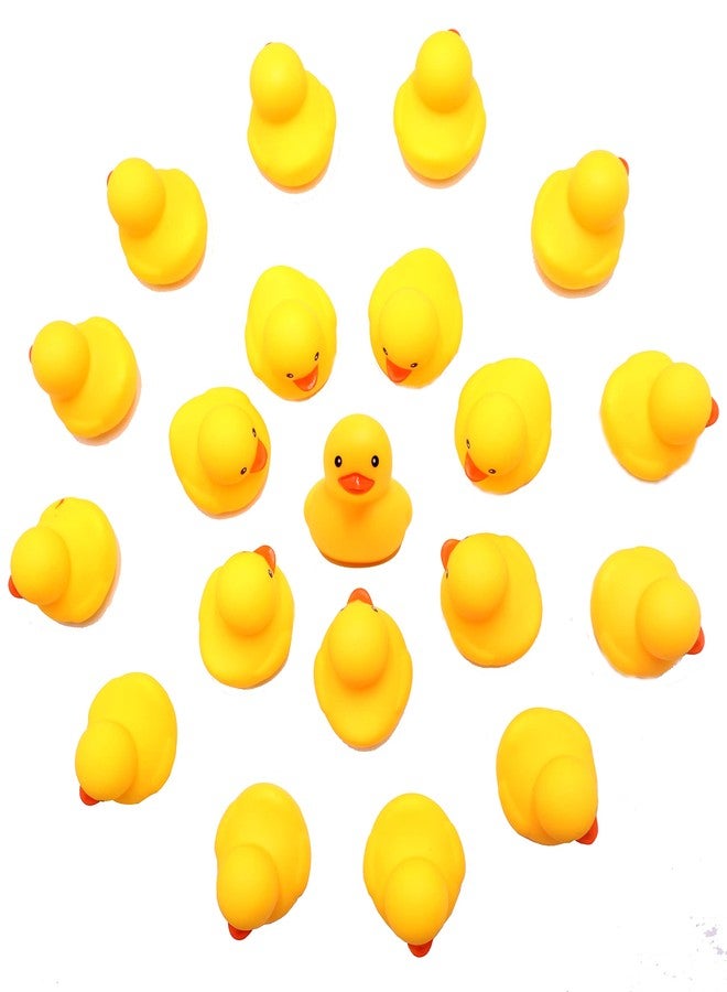 SPADORIVE 50-Pieces Float & Squeak Mini Rubber Duck Baby Bath Ducky Sound Shower Toys for Kids, Mini Round Eye Rubber Ducks Baby Shower Toy for Toddlers Boys Girls - Image 1