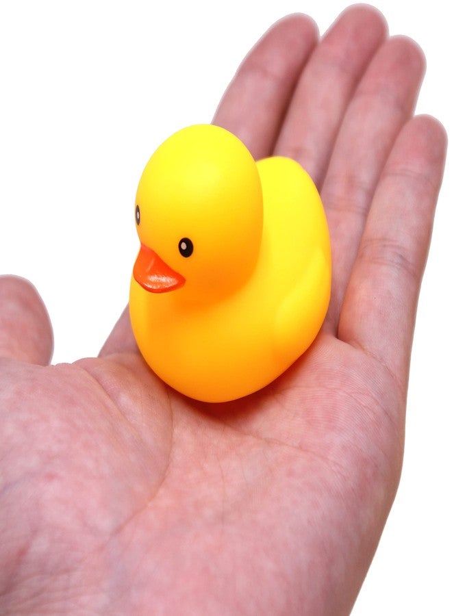 SPADORIVE 50-Pieces Float & Squeak Mini Rubber Duck Baby Bath Ducky Sound Shower Toys for Kids, Mini Round Eye Rubber Ducks Baby Shower Toy for Toddlers Boys Girls - Image 4