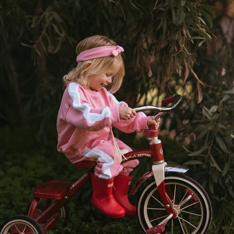 Antebies White Contrast Pink Sweatshirt and Pants Set  - Image 5