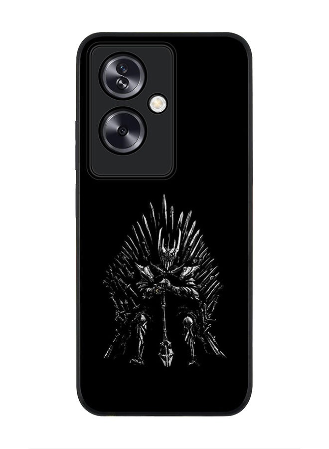 Stylizedd Rugged Black Edge Case for Oppo A79 5G, Slim fit Soft Case Flexible Rubber Edges Anti Drop TPU Gel Thin Cover - GOT One Throne - Image 1