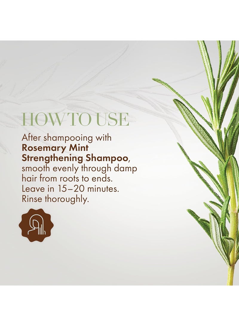 MIELLE Organics Rosemary Mint Strengthening Hair Masque, Essential Oil And Biotin Deep Treatment, Miracle Repair For Dry, Damaged, And Frizzy Hair 12 Oz 340grams - Image 5