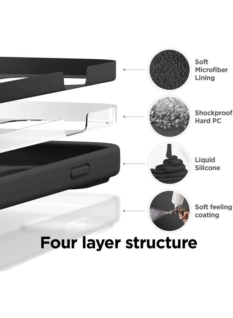 Captaintech Compatible with iPhone 15 Case Liquid Silicone Case Full Body Protective Cover Shockproof Slim Phone Case Anti-Scratch Soft Microfiber Lining 6.1 inch  - Image 5